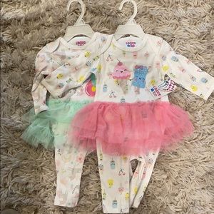 Set of two baby girl tutu outfit
